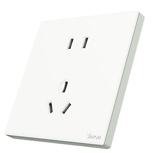 西蒙开关插座面板M1海盐白奶油风墙壁哑光五孔86型暗装官方旗舰店