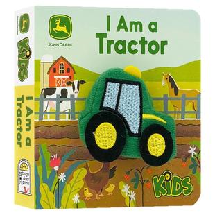 我是一个拖拉机 I Am a Tractor 英文原版绘本亲子互动手指偶书游戏玩具书幼儿童睡前共读启蒙宝宝书婴儿感官认知洞洞纸板书撕不烂