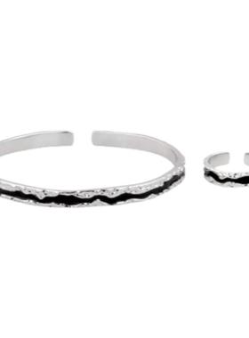 原创小众不规则裂痕设计感手环