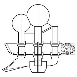 三踩平身科斗拱CAD-清式斗口单昂三视图及分件尺寸图cad动态块
