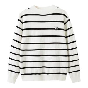 巴拉巴拉男童条纹毛衣中大童套头针织衫儿童打底衫冬装新款童装潮