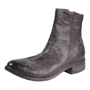 dreambox钧博进口袋鼠皮小众设计感女靴纯手工中筒靴粗跟切尔西靴