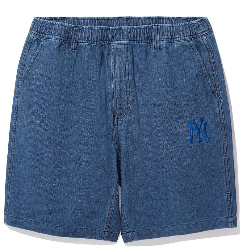 NewEra纽亦华复古牛仔MLB五分裤