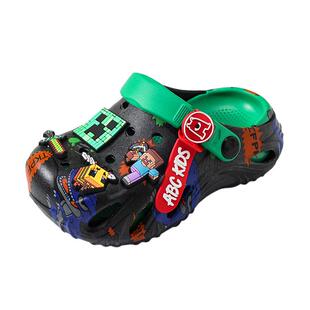 我的世界儿童洞洞鞋男童拖鞋夏季新款男孩沙滩鞋凉鞋户外凉拖2026