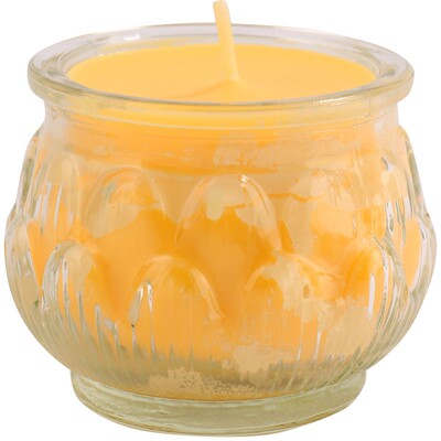 24小时酥油灯灯盏家用供灯无烟味植物平口莲花酥油节庆长明灯黄色