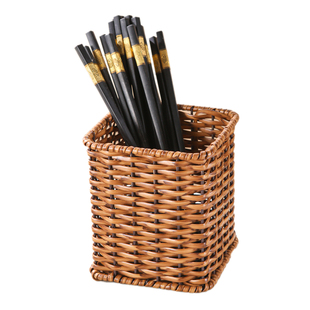 仿藤刀叉勺子筷子收纳盒筷子筒家用商用筷子笼盒西餐厅餐具收纳盒