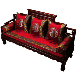 中式红木沙发罗汉床坐垫防滑实木家具海绵沙发垫乳胶垫子座垫套罩