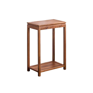 实木花架落地长方形鱼缸架阳台花几客厅边几榫卯整装禅意盆景架子