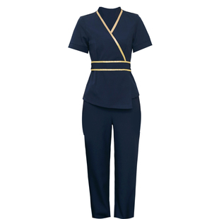 美容院工作服女秋季新款spa养生馆按摩足疗会所技师气质套装高端