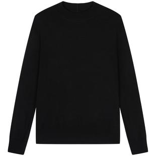 [黑支线]速写男装早春新款半高领针织衫绵羊毛打底衫简约休闲