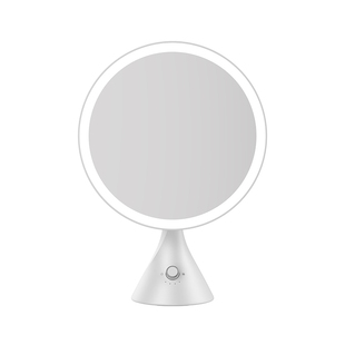 斐色耐小蛮腰智能led化妆镜台式桌面镜 美妆梳妆镜子带灯红色结婚