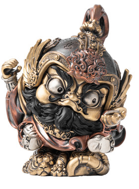 琢匠赵公明武财神铜摆件手工礼物