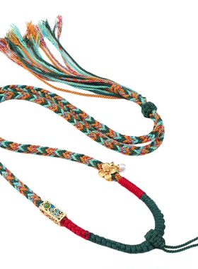 泰伽藏式手工佛牌绳男女