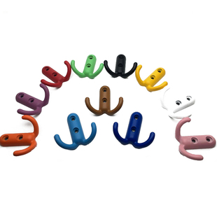 黑白粉绿蓝紫黄彩色小衣钩 卡通儿童房挂钩单钩衣帽壁钩毛巾 壁钩