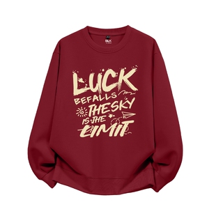 班尼路S&K酒红色圆领卫衣男2026马年本命年衣服内搭重磅男士长袖A