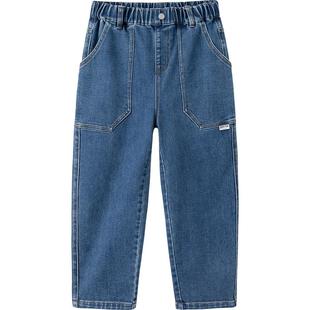 巴拉巴拉男童牛仔裤中大童裤子春秋新款童装儿童洋气长裤宝宝直筒