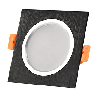 三色变光LED筒灯单头10X10嵌入式开孔8 12公分15正方形吊顶格栅灯