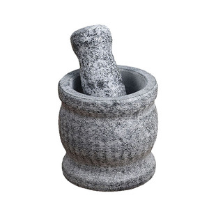 天然青石石臼农村老式家用蒜泥蒜臼子石头捣蒜器大号小型捣碎研磨