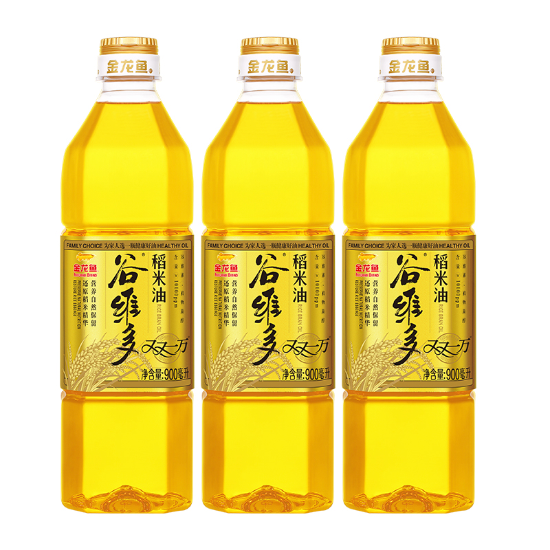 金龙鱼谷维多双一万稻米油900ML*6家用食用油小瓶装 效期到12月