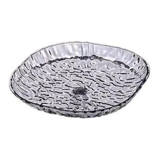 轻奢简约冰川纹家用吐骨碟餐桌垃圾盘碟网红透明桌面水果碟小盘子