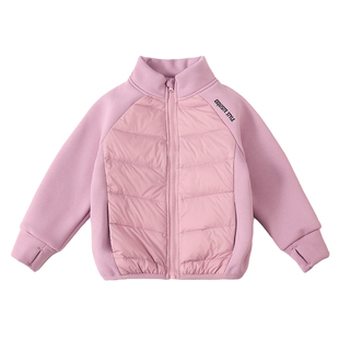 胖胖象白鸭绒羽绒服2025新款冬季中大童校服神器保暖外套立领童装