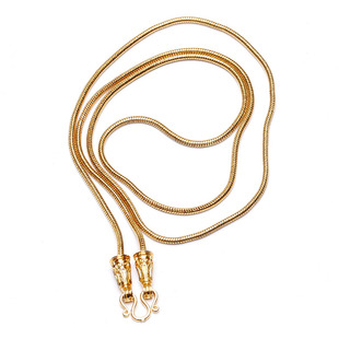 高端钛钢泰国佛牌挂链子金色男女士长细款唐卡吊坠毛衣项链不掉色