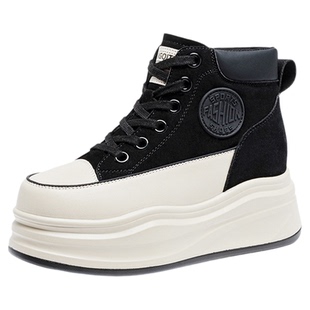 内增高10cm高帮休闲鞋女百搭厚底运动鞋2026新款小个子秋冬女鞋潮