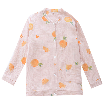 睡衣女士春秋款夏天纯棉纱布单件