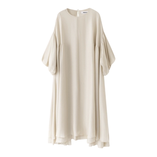 VERSELET短诗桑蚕丝双层长罩衫连衣裙宽松VEGA ZAISHI WANG设计师