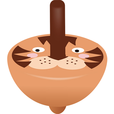 hidd喜得手捻旋转彩色木质小陀螺