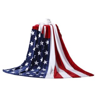 美式英伦风米字旗星字旗美国英国旗法莱绒毛毯家用办公空调盖毯子