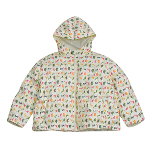 蔡爸爸童装 新款冬季男女童棉袄 卡通长颈鹿棉衣带帽外套冬装1030