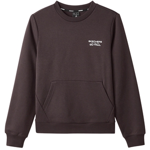 斯凯奇冬季女款加绒针织卫衣长袖圆领套头衫保暖外套柔软舒适上衣