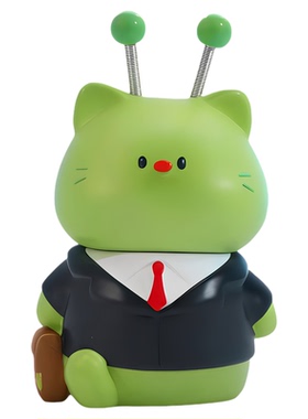 外星咪地球漫游盲盒小猫桌面摆件
