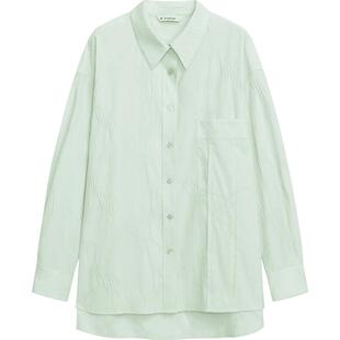 【薄荷曼波】播新中式褶皱衬衫女商场同款时髦文艺上衣BDR2CD1549