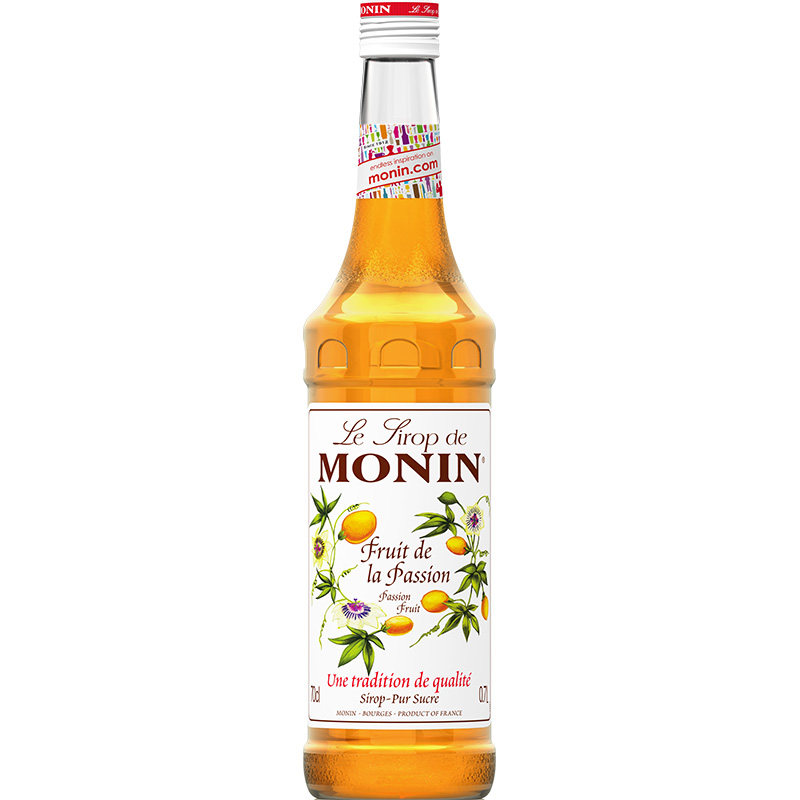 莫林MONIN百香果风味糖浆玻璃瓶装700ml咖啡鸡尾酒果汁饮料调酒