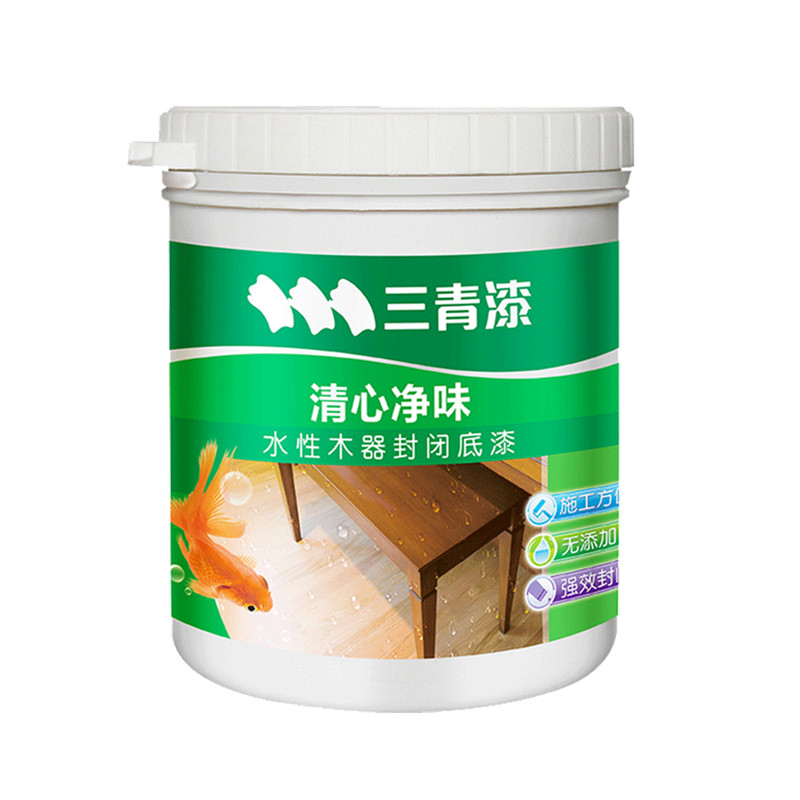三青漆防霉衣柜木漆木家具清漆原木封闭底漆透明环保水性漆木头漆
