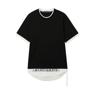 IT mastermind JAPAN男装假两件短袖T恤新款拼接叠层半袖094021MO