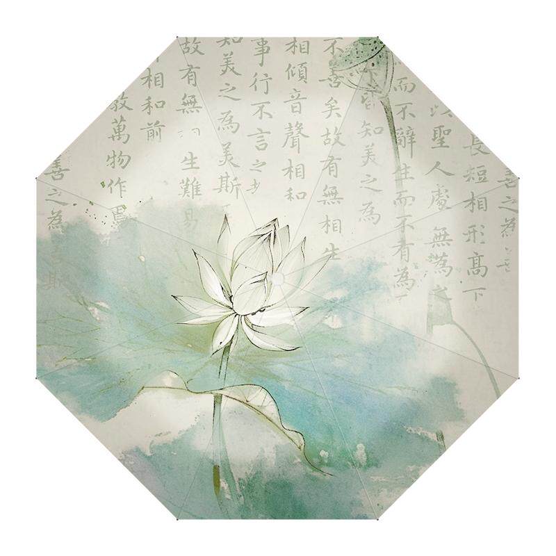 中式雨伞晴雨两用轻便折叠遮阳伞女防晒防紫外线全自动古风太阳伞