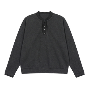 Hualun男生ootd穿搭假两件上衣男款长袖t恤男士韩版简约百搭衣服