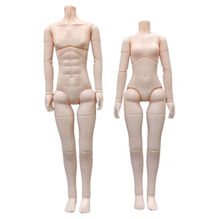 6分瘦体男体女体素体三种脖卡可替换一体多用改妆练妆MJD娃娃