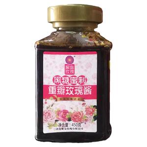 紫金玫瑰黑糖酱450克可做烘焙糖包馅饼馅料平阴玫瑰酱发酵玫瑰酱
