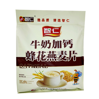 智仁食品牛奶加钙蜂花营养燕麦片