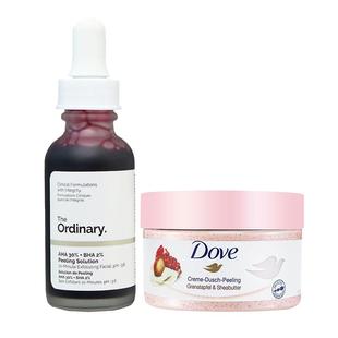 The ordinary水杨果酸精华多芬磨砂膏刷身体背部酸焕肤去角质鸡皮