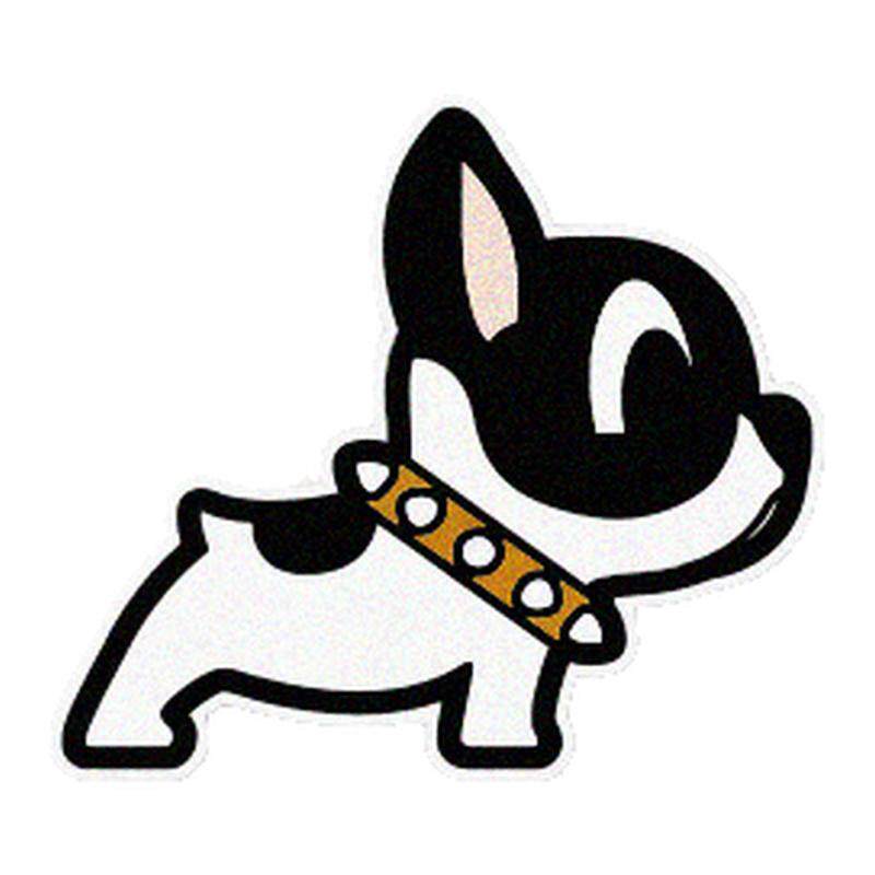 法斗车贴 可爱卡通法国斗牛犬反汽车装饰贴/反光贴