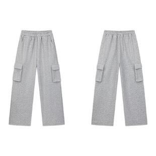 笛莎2026春季新款女大童裤子拖地长裤青少年初高中生直筒休闲卫裤