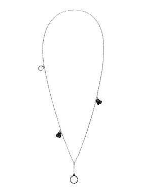 黑色挂链THEYKNOW爱心细链