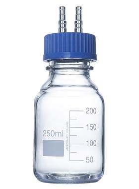 实验室补料瓶 发酵罐1/2/3/4通孔GL45试剂加料瓶 小号中号大号 不锈钢瓶盖补液瓶 蓝盖单通双通三通四通盖