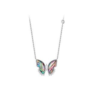 ZEGL设计师梦蝶系列贝母蝴蝶项链女款2025新款轻奢小众锁骨链饰品