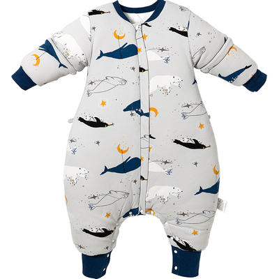 秋冬季纯棉婴儿睡袋分腿防踢被